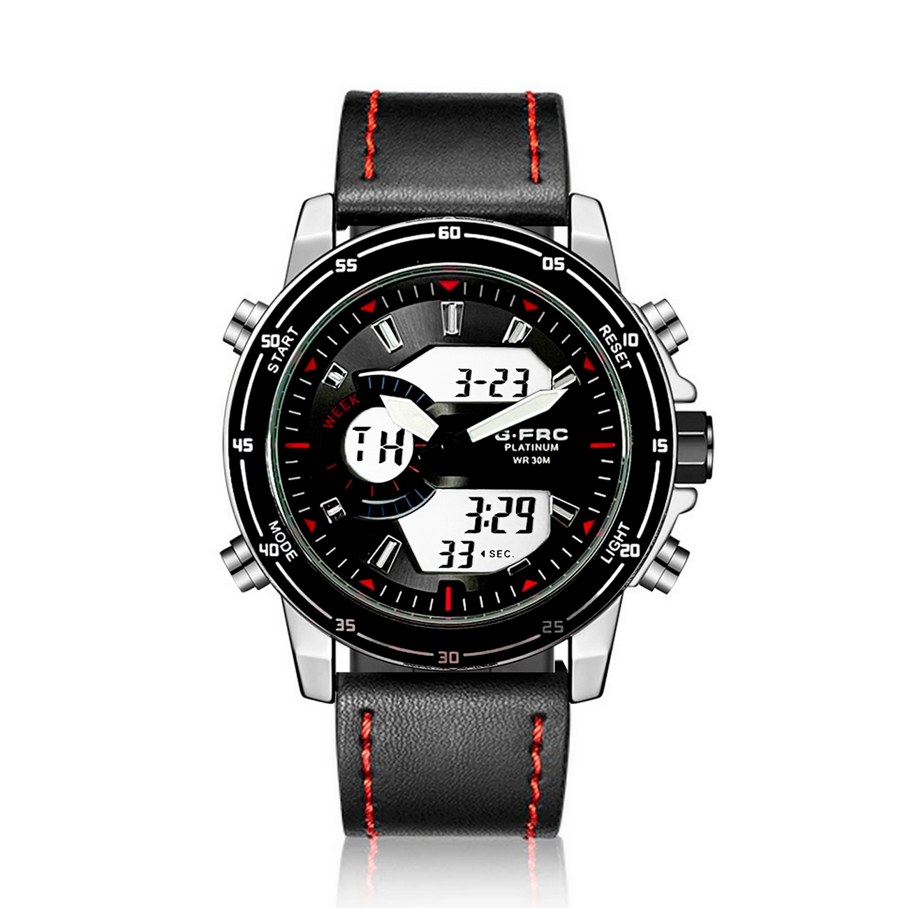 Reloj G-force Original Al139c Digital Cuero Hombre + Estuche